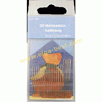 H221305 Naainaalden staal half lang nr.3-7 5x20st