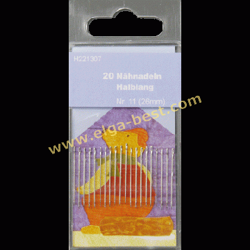 H221307 Naainaalden staal half lang nr.11/0,50mm 5x20st